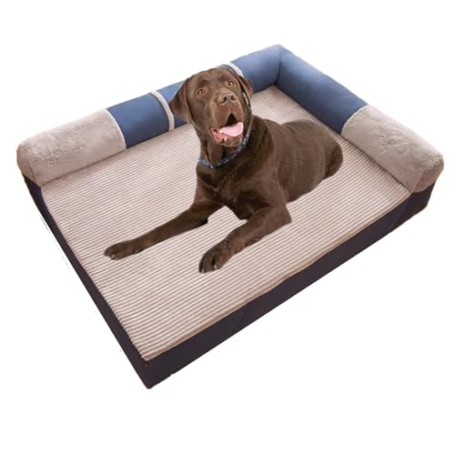 YPDOPORA Orthopädisches Hundebett Für Große, Mittelgroße Und Kleine Hunde, Stützendes Haustier-Couchbett Aus Schaumstoff Mit Abnehmbarem, Waschbarem Bezug, Wasserdichtem Futter,Blau,3XL YPDOPORA Orthopädisches Hundebett Für Große, Mittelgroße Und Kleine Hunde, Stützendes Haustier-Couchbett Aus Schaumstoff Mit Abnehmbarem, Waschbarem Bezug, Wasserdichtem Futter,Blau,3XL von YPDOPORA