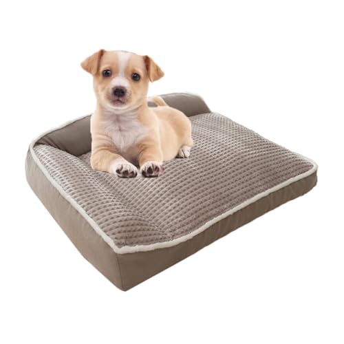 YPDOPORA Orthopädisches Hundebett Für Große Hunde, Stützendes Haustier-Couchbett Aus Schaumstoff, Hundesofas Mit Abnehmbarem, Waschbarem Bezug, Wasserdichtem Futter Und Rutschfester Unterseite,Grau,M von YPDOPORA