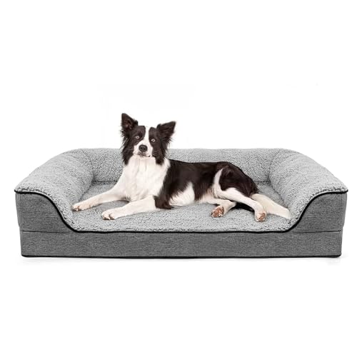 YPDOPORA Orthopädisches Hundebett Mit Nackenrolle Für Kleine Bis Mittelgroße Hunde, Weiches Und Bequemes Hundebett Mit Abnehmbarem, Waschbarem Bezug Und Rutschfester Unterseite, Hundebett,M YPDOPORA Orthopädisches Hundebett Mit Nackenrolle Für Kleine Bis Mittelgroße Hunde, Weiches Und Bequemes Hundebett Mit Abnehmbarem, Waschbarem Bezug Und Rutschfester Unterseite, Hundebett,M von YPDOPORA