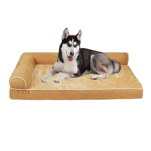 YPDOPORA Orthopädisches Sofa-Hundebett, Äußerst Bequeme Hundebetten Für Große, Mittelgroße Und Kleine Hunde, Atmungsaktives Und Wasserdichtes Haustierbett Mit Wasserdichtem Futter,Gelb,2XL YPDOPORA Orthopädisches Sofa-Hundebett, Äußerst Bequeme Hundebetten Für Große, Mittelgroße Und Kleine Hunde, Atmungsaktives Und Wasserdichtes Haustierbett Mit Wasserdichtem Futter,Gelb,2XL von YPDOPORA