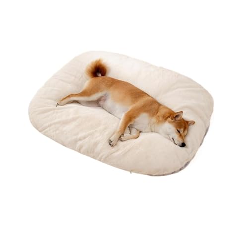 YPDOPORA Ovales Hundebett Aus Memory-Schaum, Große Hundebetten Mit Waschbaren Bezügen, Bezug Für Haustierkistenunterlage Mit Reißverschluss Für Kleine, Mittelgroße Und Große Hunde,Beige,M von YPDOPORA