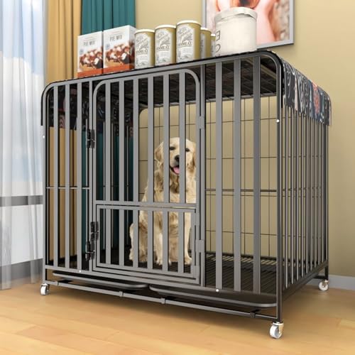 YPDOPORA Robuste, Unzerstörbare Hundebox, Mit Leisen Universalrädern, Ausbruchsicherer Hundekäfig, Mit Abnehmbarem Tablett, Extra Große Box Für Den Innenbereich, Hundebox,C,XL YPDOPORA Robuste, Unzerstörbare Hundebox, Mit Leisen Universalrädern, Ausbruchsicherer Hundekäfig, Mit Abnehmbarem Tablett, Extra Große Box Für Den Innenbereich, Hundebox,C,XL von YPDOPORA