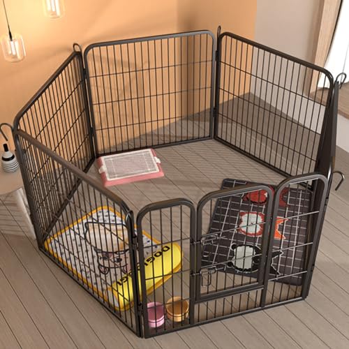 YPDOPORA Robuster, Extra Breiter Hundelaufstall, 6 Paneele, Haustierzaun Für Den Außenbereich, Für Mittelgroße/Kleine Tiere, Faltbarer Welpenlaufstall Für Garten/Hof/Wohnmobil/Camping,D YPDOPORA Robuster, Extra Breiter Hundelaufstall, 6 Paneele, Haustierzaun Für Den Außenbereich, Für Mittelgroße/Kleine Tiere, Faltbarer Welpenlaufstall Für Garten/Hof/Wohnmobil/Camping,D von YPDOPORA