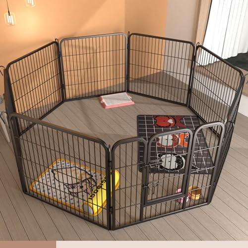 YPDOPORA Robuster, Extra Breiter Hundelaufstall, 6 Paneele, Haustierzaun Für Den Außenbereich, Für Mittelgroße/Kleine Tiere, Faltbarer Welpenlaufstall Für Garten/Hof/Wohnmobil/Camping,E YPDOPORA Robuster, Extra Breiter Hundelaufstall, 6 Paneele, Haustierzaun Für Den Außenbereich, Für Mittelgroße/Kleine Tiere, Faltbarer Welpenlaufstall Für Garten/Hof/Wohnmobil/Camping,E von YPDOPORA