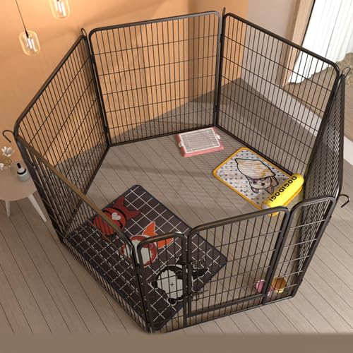 YPDOPORA Robuster, Extra Breiter Hundelaufstall, 6 Paneele, Haustierzaun Für Den Außenbereich, Für Mittelgroße/Kleine Tiere, Faltbarer Welpenlaufstall Für Garten/Hof/Wohnmobil/Camping,H YPDOPORA Robuster, Extra Breiter Hundelaufstall, 6 Paneele, Haustierzaun Für Den Außenbereich, Für Mittelgroße/Kleine Tiere, Faltbarer Welpenlaufstall Für Garten/Hof/Wohnmobil/Camping,H von YPDOPORA