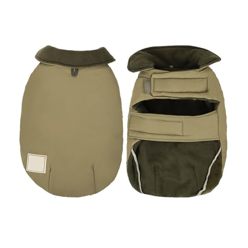 YPDOPORA Rollkragen-Winterjacke Für Hunde, Hundekleidung, Warm, Wattierter Wintermantel, Weste, Jacke, Winddicht, Wasserdicht, Für Kaltes Wetter, Für Mittelgroße Haustiere,Grün,XL YPDOPORA Rollkragen-Winterjacke Für Hunde, Hundekleidung, Warm, Wattierter Wintermantel, Weste, Jacke, Winddicht, Wasserdicht, Für Kaltes Wetter, Für Mittelgroße Haustiere,Grün,XL von YPDOPORA