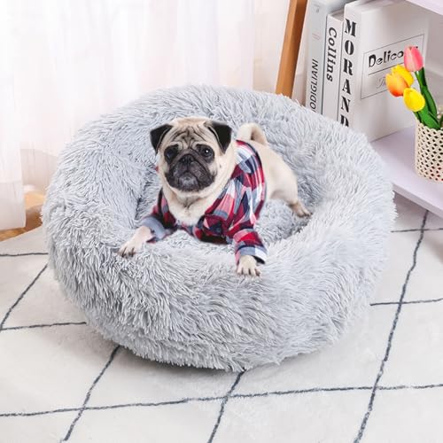 YPDOPORA Rundes, Flauschiges Plüsch-Kunstfell Gegen Angst, Warmes, Waschbares Katzenbett Und Hundebett, Waschbares, Beruhigendes Katzenbett, Weiches, Gemütliches Katzenbett Für Tiefen Schlaf,Grau,S YPDOPORA Rundes, Flauschiges Plüsch-Kunstfell Gegen Angst, Warmes, Waschbares Katzenbett Und Hundebett, Waschbares, Beruhigendes Katzenbett, Weiches, Gemütliches Katzenbett Für Tiefen Schlaf,Grau,S von YPDOPORA