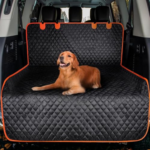 YPDOPORA SUV-Laderaumwanne Für Hunde, wasserdichte Laderaumwanne Für SUV, Laderaumschutzmatte Für Haustiere Mit Stoßstangenklappenschutz, Rutschfester Hundesitzbezug Für SUV-Kofferraumlimousinen von YPDOPORA