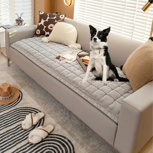YPDOPORA Sofabezug Für Hunde, Cremefarben, Groß, Kariert, Quadratisch, Für Haustiermatte, Bett, Couchbezug, Waschbar, rutschfest, Für Hundebett, Sofabezug Für Hunde Und Katzen,Grau,L YPDOPORA Sofabezug Für Hunde, Cremefarben, Groß, Kariert, Quadratisch, Für Haustiermatte, Bett, Couchbezug, Waschbar, rutschfest, Für Hundebett, Sofabezug Für Hunde Und Katzen,Grau,L von YPDOPORA