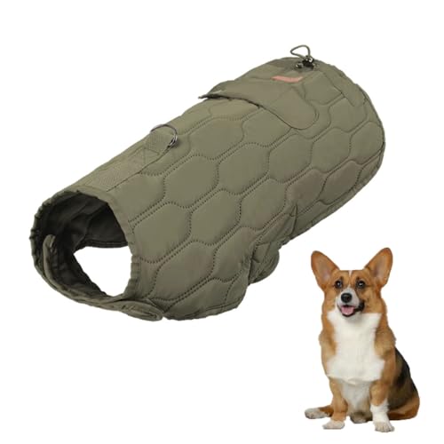 YPDOPORA Warme Pufferjacke Für Hunde, Verdickter, Wasserdichter, Winddichter, Warmer Hundemantel, Verstellbarer Wintermantel Für Hunde Bei Kaltem Wetter Mit D-Ring Für Mittelgroße Hunde,Grün,XL YPDOPORA Warme Pufferjacke Für Hunde, Verdickter, Wasserdichter, Winddichter, Warmer Hundemantel, Verstellbarer Wintermantel Für Hunde Bei Kaltem Wetter Mit D-Ring Für Mittelgroße Hunde,Grün,XL von YPDOPORA