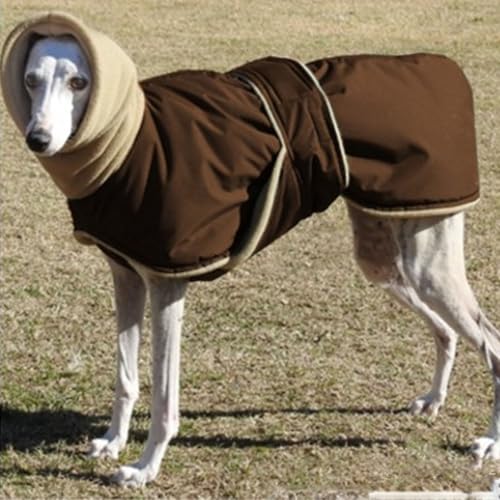 YPDOPORA Warmer Haustiermantel Für Große Hunde Bei Kaltem Wetter, Wasserdichter Wintermantel Für Hunde, Kuschelige Rollkragenjacke Mit Fleecefutter Und Loch Für Die Leine Für Hunde,Braun,4XL YPDOPORA Warmer Haustiermantel Für Große Hunde Bei Kaltem Wetter, Wasserdichter Wintermantel Für Hunde, Kuschelige Rollkragenjacke Mit Fleecefutter Und Loch Für Die Leine Für Hunde,Braun,4XL von YPDOPORA