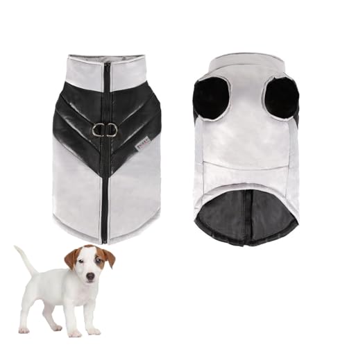 YPDOPORA Warmer Hundemantel Für Kaltes Wetter, wasserdichte Hundemäntel Für Kleine Hunde, Haustierkleidung, Warmer, Gepolsterter Wintermantel, Weste, Schneejacke Für Haustiere,Grau,2XL YPDOPORA Warmer Hundemantel Für Kaltes Wetter, wasserdichte Hundemäntel Für Kleine Hunde, Haustierkleidung, Warmer, Gepolsterter Wintermantel, Weste, Schneejacke Für Haustiere,Grau,2XL von YPDOPORA