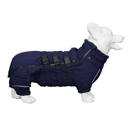 YPDOPORA Warmer Wintermantel Für Kleine Hunde, Kuschelige Rollkragenjacke Für Hunde, Mittelgroß, Winddichter, Wasserdichter, Reflektierender Hundemantel, Pufferjacke Mit Beinen Für Hunde,Blau,5XL YPDOPORA Warmer Wintermantel Für Kleine Hunde, Kuschelige Rollkragenjacke Für Hunde, Mittelgroß, Winddichter, Wasserdichter, Reflektierender Hundemantel, Pufferjacke Mit Beinen Für Hunde,Blau,5XL von YPDOPORA