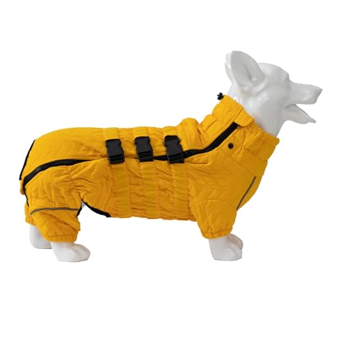 YPDOPORA Warmer Wintermantel Für Kleine Hunde, Kuschelige Rollkragenjacke Für Hunde, Mittelgroß, Winddichter, Wasserdichter, Reflektierender Hundemantel, Pufferjacke Mit Beinen Für Hunde,Gelb,5XL YPDOPORA Warmer Wintermantel Für Kleine Hunde, Kuschelige Rollkragenjacke Für Hunde, Mittelgroß, Winddichter, Wasserdichter, Reflektierender Hundemantel, Pufferjacke Mit Beinen Für Hunde,Gelb,5XL von YPDOPORA