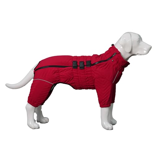 YPDOPORA Warmer Wintermantel Für Kleine Hunde, Kuschelige Rollkragenjacke Für Hunde, Mittelgroß, Winddichter, Wasserdichter, Reflektierender Hundemantel, Pufferjacke Mit Beinen Für Hunde,Rot,2XL YPDOPORA Warmer Wintermantel Für Kleine Hunde, Kuschelige Rollkragenjacke Für Hunde, Mittelgroß, Winddichter, Wasserdichter, Reflektierender Hundemantel, Pufferjacke Mit Beinen Für Hunde,Rot,2XL von YPDOPORA