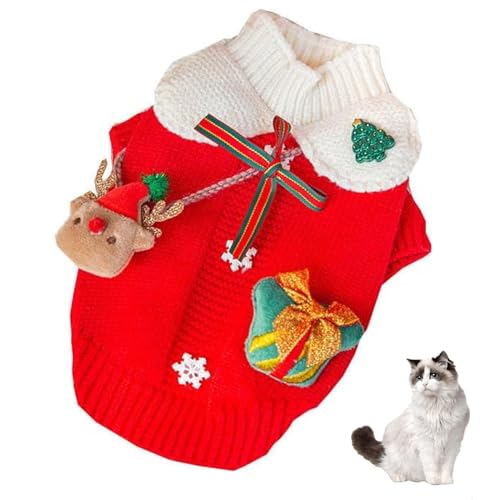 YPDOPORA Weihnachts-Strickpullover, Haustierkleidung, Hoodies, Lustiges Kostüm Für Katzen Und Welpen, Cosplay, Weiche Strickwaren, Hundekleidung, Katzenkleidung, Katzenkostüm,XS YPDOPORA Weihnachts-Strickpullover, Haustierkleidung, Hoodies, Lustiges Kostüm Für Katzen Und Welpen, Cosplay, Weiche Strickwaren, Hundekleidung, Katzenkleidung, Katzenkostüm,XS von YPDOPORA