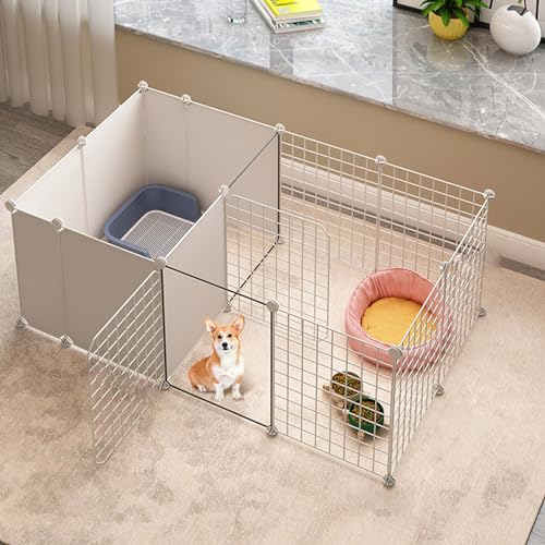 YPDOPORA Welpenspielgehege Für Den Innenbereich, Tragbares Hundelaufgehege Mit Tür, DIY Kleintierkäfig, Metalldraht, Hofzaun, Haustier-Übungsgehege Für Kleine Hunde Und Kätzchen,A YPDOPORA Welpenspielgehege Für Den Innenbereich, Tragbares Hundelaufgehege Mit Tür, DIY Kleintierkäfig, Metalldraht, Hofzaun, Haustier-Übungsgehege Für Kleine Hunde Und Kätzchen,A von YPDOPORA