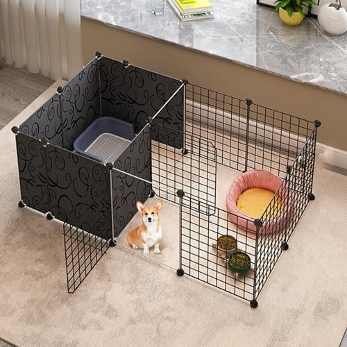 YPDOPORA Welpenspielgehege Für Den Innenbereich, Tragbares Hundelaufgehege Mit Tür, DIY Kleintierkäfig, Metalldraht, Hofzaun, Haustier-Übungsgehege Für Kleine Hunde Und Kätzchen,B YPDOPORA Welpenspielgehege Für Den Innenbereich, Tragbares Hundelaufgehege Mit Tür, DIY Kleintierkäfig, Metalldraht, Hofzaun, Haustier-Übungsgehege Für Kleine Hunde Und Kätzchen,B von YPDOPORA