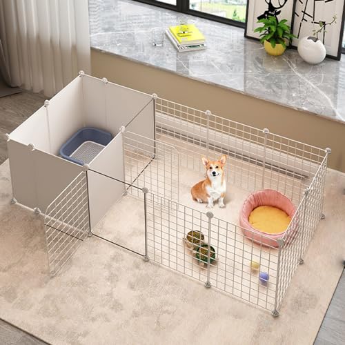 YPDOPORA Welpenspielgehege Für Den Innenbereich, Tragbares Hundelaufgehege Mit Tür, DIY Kleintierkäfig, Metalldraht, Hofzaun, Haustier-Übungsgehege Für Kleine Hunde Und Kätzchen,C YPDOPORA Welpenspielgehege Für Den Innenbereich, Tragbares Hundelaufgehege Mit Tür, DIY Kleintierkäfig, Metalldraht, Hofzaun, Haustier-Übungsgehege Für Kleine Hunde Und Kätzchen,C von YPDOPORA
