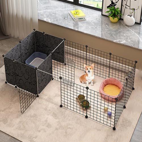 YPDOPORA Welpenspielgehege Für Den Innenbereich, Tragbares Hundelaufgehege Mit Tür, DIY Kleintierkäfig, Metalldraht, Hofzaun, Haustier-Übungsgehege Für Kleine Hunde Und Kätzchen,D YPDOPORA Welpenspielgehege Für Den Innenbereich, Tragbares Hundelaufgehege Mit Tür, DIY Kleintierkäfig, Metalldraht, Hofzaun, Haustier-Übungsgehege Für Kleine Hunde Und Kätzchen,D von YPDOPORA