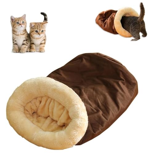 YPDOPORA Winterschlafsack Für Katzen, Warmes, Mit Fleece Überzogenes Katzenbett Für Den Innenbereich Bei Kaltem Wetter, Gemütlicher Winterschlafsack Für Die Meisten Katzen Zum Schlafen,Braun YPDOPORA Winterschlafsack Für Katzen, Warmes, Mit Fleece Überzogenes Katzenbett Für Den Innenbereich Bei Kaltem Wetter, Gemütlicher Winterschlafsack Für Die Meisten Katzen Zum Schlafen,Braun von YPDOPORA