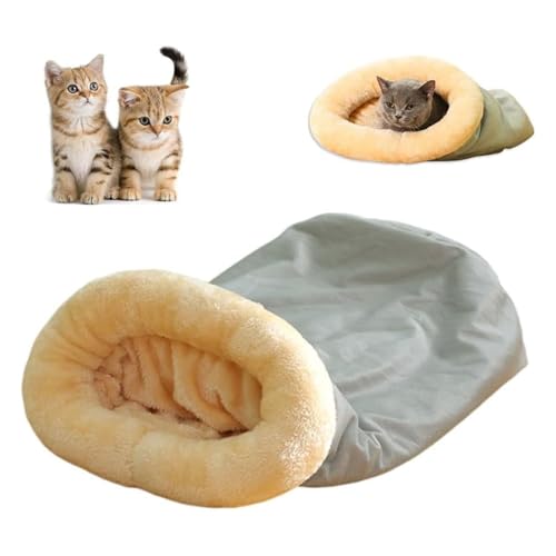 YPDOPORA Winterschlafsack Für Katzen, Warmes, Mit Fleece Überzogenes Katzenbett Für Den Innenbereich Bei Kaltem Wetter, Gemütlicher Winterschlafsack Für Die Meisten Katzen Zum Schlafen,Grau YPDOPORA Winterschlafsack Für Katzen, Warmes, Mit Fleece Überzogenes Katzenbett Für Den Innenbereich Bei Kaltem Wetter, Gemütlicher Winterschlafsack Für Die Meisten Katzen Zum Schlafen,Grau von YPDOPORA
