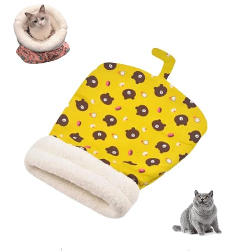 YPDOPORA Winterschlafsack Für Katzen, Winter-Katzenschlafsack Für Hauskatzen, Schlafsack Für Katzen, Haustierschlafsack, Katzenbetthöhle, Weicher Plüsch-Katzensack, Selbstwärmendes Katzenbett,Gelb YPDOPORA Winterschlafsack Für Katzen, Winter-Katzenschlafsack Für Hauskatzen, Schlafsack Für Katzen, Haustierschlafsack, Katzenbetthöhle, Weicher Plüsch-Katzensack, Selbstwärmendes Katzenbett,Gelb von YPDOPORA