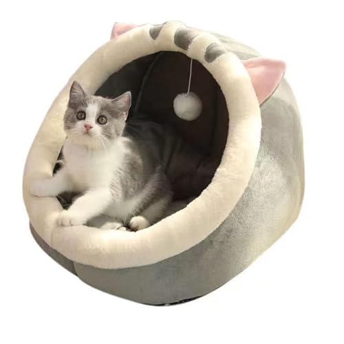 YPDOPORA Winterwarmes Katzen-/Hundezelt, Verdickte Hunde, Katzenbetten Für Den Innenbereich, Katzenhütte, Katzenzelt, Warme Katzenhöhle, Überdachtes Katzenbett,Grau,L YPDOPORA Winterwarmes Katzen-/Hundezelt, Verdickte Hunde, Katzenbetten Für Den Innenbereich, Katzenhütte, Katzenzelt, Warme Katzenhöhle, Überdachtes Katzenbett,Grau,L von YPDOPORA
