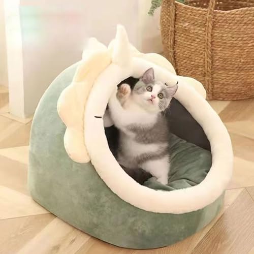 YPDOPORA Winterwarmes Katzen-/Hundezelt, Verdickte Hunde, Katzenbetten Für Den Innenbereich, Katzenhütte, Katzenzelt, Warme Katzenhöhle, Überdachtes Katzenbett,Grün,L YPDOPORA Winterwarmes Katzen-/Hundezelt, Verdickte Hunde, Katzenbetten Für Den Innenbereich, Katzenhütte, Katzenzelt, Warme Katzenhöhle, Überdachtes Katzenbett,Grün,L von YPDOPORA