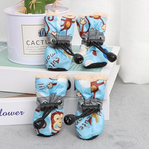 wasserdichte Hundeschuhe Für Kleine, Mittelgroße Hunde Und Katzen, wasserdichte Hundestiefel Mit Verstellbarem Kordelzug, Hunderegenstiefel Mit Reflektierenden Riemen,K,L von YPDOPORA