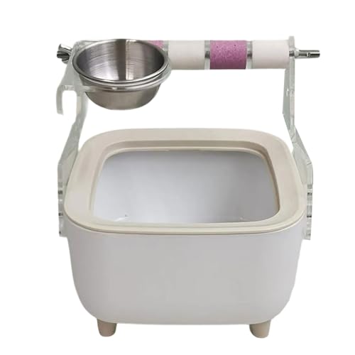 Papageien-Toilettenständer, einfache Reinigung, abnehmbarer Eimer, Kletterstange, für kleine bis große Vögel, Sittiche, Nymphensittiche von YPREWY