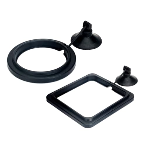 YPREWY 2 x langlebige Silikon-Futterrahmen, praktisches, rundes schwimmendes Futter für verschiedene Aquarien von YPREWY
