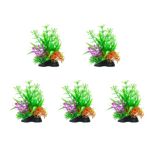 YPREWY 5 Stück lebensechte Pflanzen, Aquarien, Dekoration, künstliche Wasserpflanze mit Sockel für Büro, kommerzielle Nutzung, Aquarien, Landschaft YPREWY 5 Stück lebensechte Pflanzen, Aquarien, Dekoration, künstliche Wasserpflanze mit Sockel für Büro, kommerzielle Nutzung, Aquarien, Landschaft von YPREWY