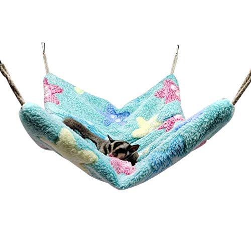 YPREWY Allzweck-Hamster-Hängematte für kleine Haustiere, Käfig-Gleiter, Bett, Hängematte, Rattenschaukel für Chinchilla, Papagei, Meerschweinchen, Ratte von YPREWY