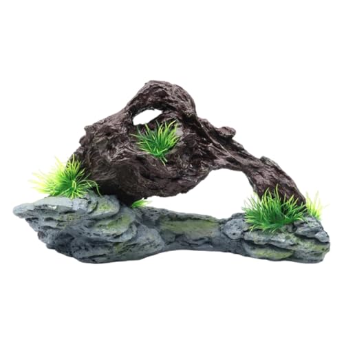 YPREWY Aquarien Landschaft Gras Harze Aquarien Dekorationen Kunst Terrarium Lebensraum Ornamente Foto Requisiten von YPREWY