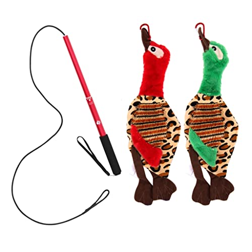 YPREWY Flirt Pole Spielzeug für Hunde, lustiger Hund, ausziehbarer Teaser Zauberstab mit Quietschspielzeug für kleine, mittelgroße und große Hunde, Jagdtraining YPREWY Flirt Pole Spielzeug für Hunde, lustiger Hund, ausziehbarer Teaser Zauberstab mit Quietschspielzeug für kleine, mittelgroße und große Hunde, Jagdtraining von YPREWY