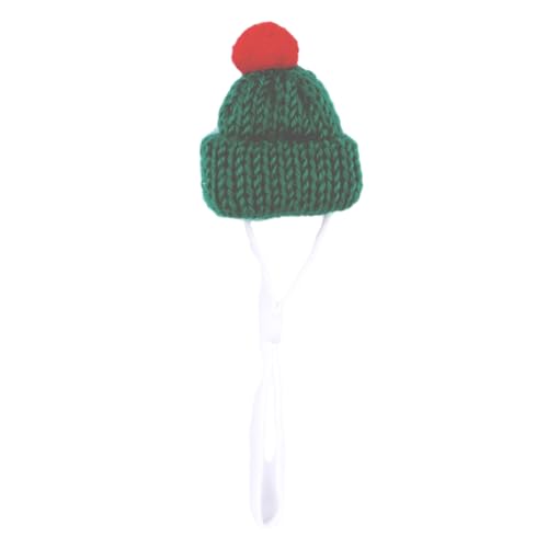 YPREWY Gehäkelte Weihnachtsmann-Kopfbedeckung, Mütze für Weihnachten, Neujahr, handgewebt, Kostüm, Nikolausmütze, Requisiten, Kopfbedeckung von YPREWY