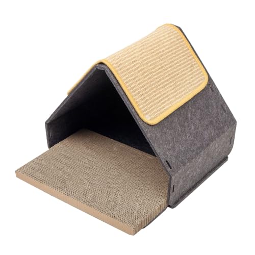 YPREWY Katzen Haus Kratzbaum Katzen Brett Spielzeug Wellpapier Kratzbett Spielzeug Katzen Möbel Haustier YPREWY Katzen Haus Kratzbaum Katzen Brett Spielzeug Wellpapier Kratzbett Spielzeug Katzen Möbel Haustier von YPREWY