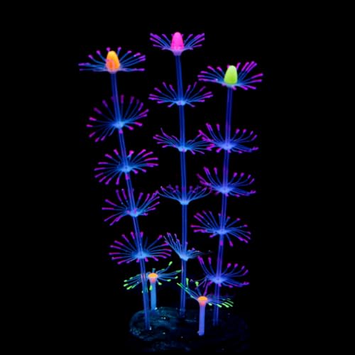 YPREWY Künstliche Ornamente für Aquarien, Dekoration für Aquarien, realistische Aquariendekoration aus Silikon, Pflanzendekoration von YPREWY