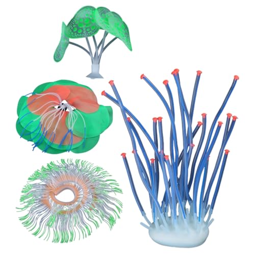 YPREWY Künstliche Pflanze für Aquarien, Terrarien, Garnelen, fluoreszierende Ornamente von YPREWY