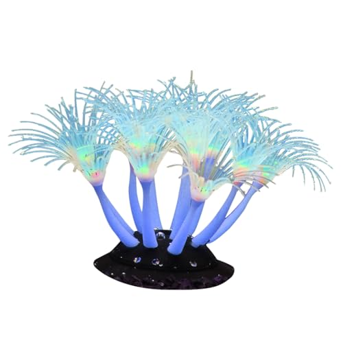 YPREWY Realistische Silikon-Simulations-Aquarium-Ornamente, künstliche Wasserpflanze, Fische, Aquarium-Pflanze, Aquariumzubehör von YPREWY