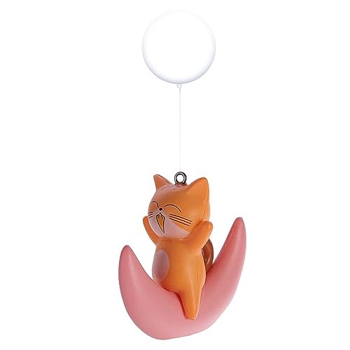 YPREWY Schwimmender Mond FishTank Zubehör Katzenform Aquarium Spielzeug Landschaft Süßwasser Katze Cartoon Katzenspielzeug von YPREWY