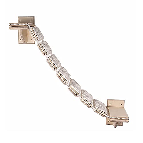 YQYBF Katzen Hängebrücke, Katzen Kletterer Führer Für Wandfitting Katzen Wall Park Klettermauer Für Katzen Matterhorn Katzen Zubehör Tierbedarf Wand Spielzeug Zum Schlafen Und Roten,Beige YQYBF Katzen Hängebrücke, Katzen Kletterer Führer Für Wandfitting Katzen Wall Park Klettermauer Für Katzen Matterhorn Katzen Zubehör Tierbedarf Wand Spielzeug Zum Schlafen Und Roten,Beige von YQYBF