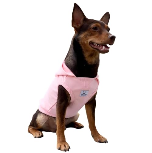 YQYS Hunde-Kapuzenpullover, ärmellos, Baumwolle, Sweatshirts für kleine Hunde und Kätzchen, Chihuahua-Kleidung, Teetasse, Welpen, Kleidung, kaltes Wetter, Ropa para Perro, Rosa, Größe L YQYS Hunde-Kapuzenpullover, ärmellos, Baumwolle, Sweatshirts für kleine Hunde und Kätzchen, Chihuahua-Kleidung, Teetasse, Welpen, Kleidung, kaltes Wetter, Ropa para Perro, Rosa, Größe L von YQYS