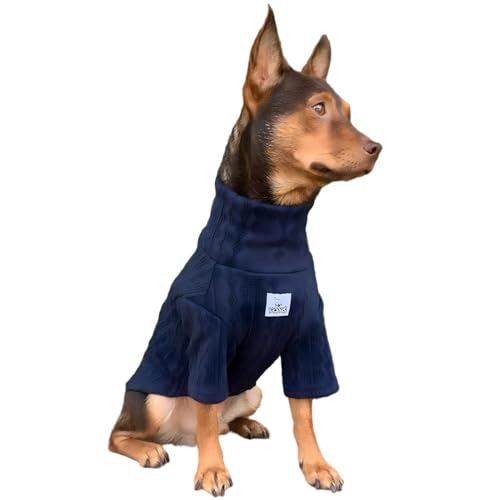 YQYS Hunde-Rollkragenpullover für kleine Hunde und Kätzchen, dick, warm, niedlich, Katzenpullover, Teetasse, Hundekleidung, Welpenbekleidung, Ropa para Perro, Dunkelblau, Größe XL von YQYS
