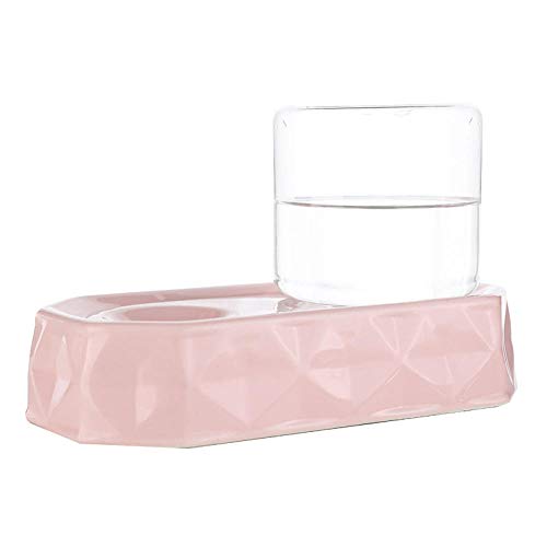 YQZS Cat Keramik Tränke, Nicht nasses Kinn, Haustier Wasserspender, automatische Wasserglas Keramik-Pink von YQZS