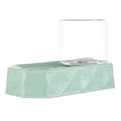 YQZS Cat Keramik Waterer, Nicht nasses Kinn, Haustier Wasserspender, automatisches Wasserglas Keramikgrün von YQZS