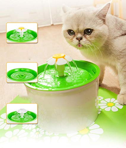 YQZS Haustier Wasserspender Katze Hund Wasserbecken automatische Zirkulation Feeder Brunnen Trinker-Grün (ohne Pad) von YQZS