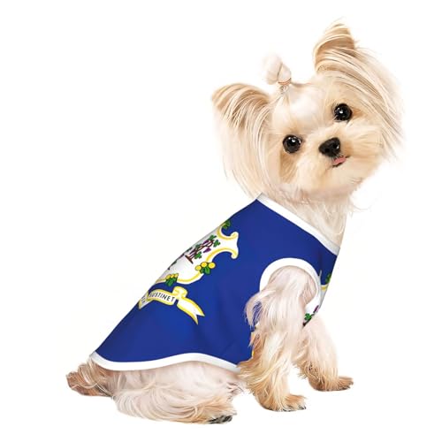 Connecticut Hunde-Shirt, leicht, Sommer, kühl, atmungsaktiv, ärmellos, dehnbare Kleidung Connecticut Hunde-Shirt, leicht, Sommer, kühl, atmungsaktiv, ärmellos, dehnbare Kleidung von YQxwJL