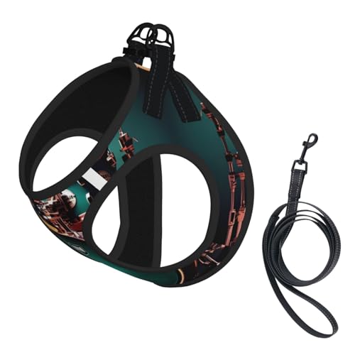 Cooles Drum-Set mit weichem Netz-Hundegeschirr und Leine, bequem, gepolstert, kein Ziehen Cooles Drum-Set mit weichem Netz-Hundegeschirr und Leine, bequem, gepolstert, kein Ziehen von YQxwJL